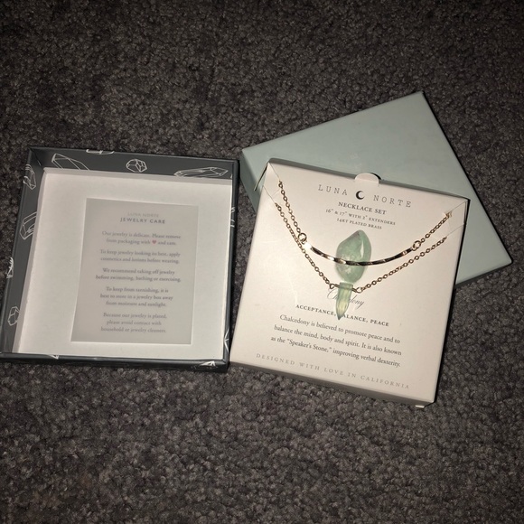 Luna Norte Jewelry - Luna Norte Chalcedony Necklace Set